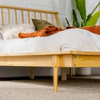 Massief houten spijlenbed