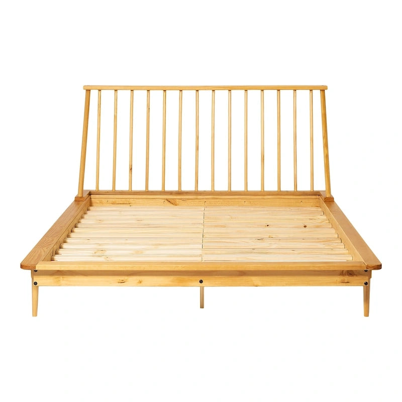 Massief houten spijlenbed
