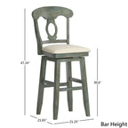 Napoleon Back Houten Draaibare Counter- & Barkruk