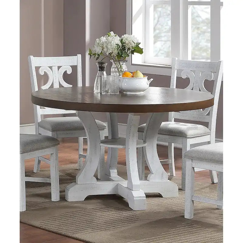 Ronde eettafel met zuilvoet