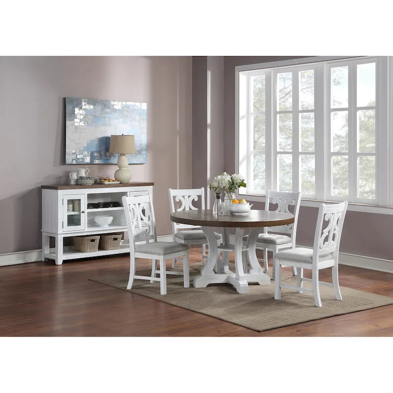 Ronde eettafel met zuilvoet