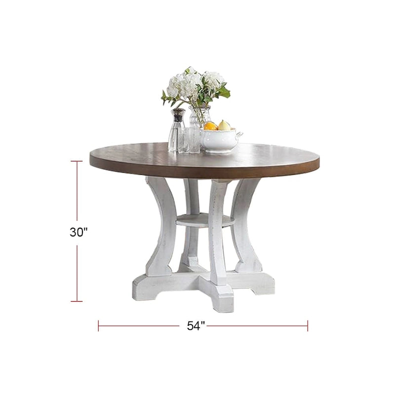 Ronde eettafel met zuilvoet