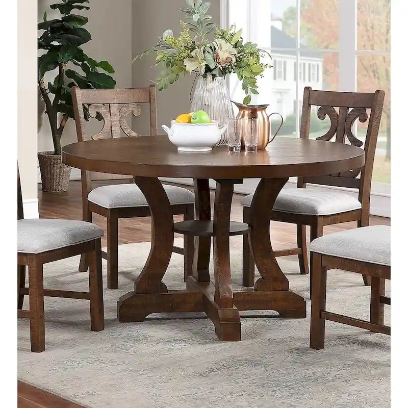 Ronde eettafel met zuilvoet