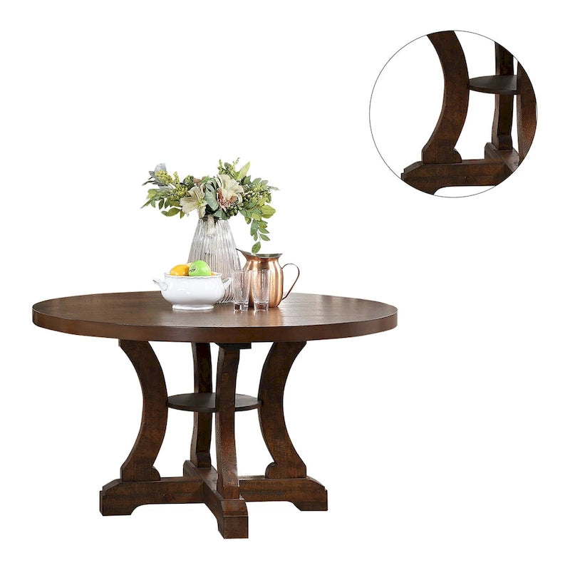 Ronde eettafel met zuilvoet