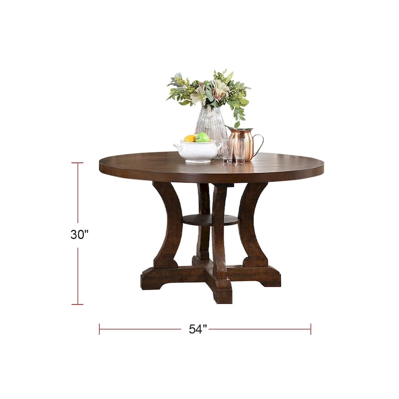 Ronde eettafel met zuilvoet