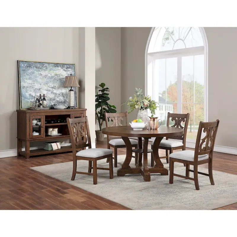 Ronde eettafel met zuilvoet