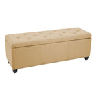 Porthos Home Hekla Fabric Upholstered Flip Top Storage Ottoman Bench