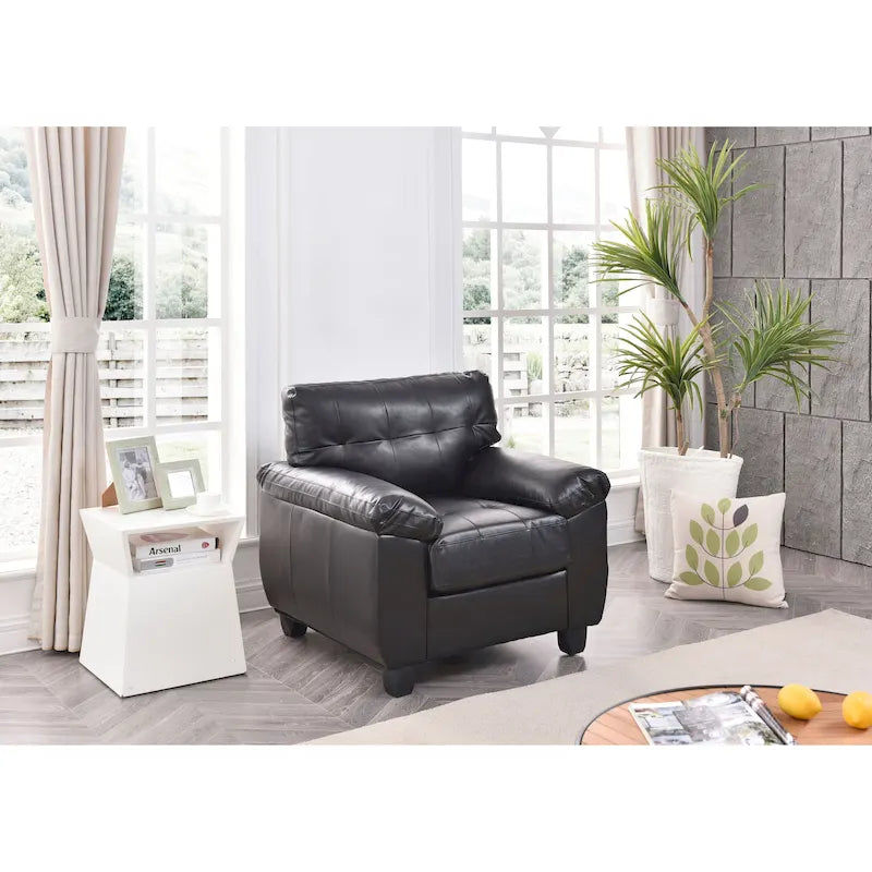 Fauteuil van kunstleer