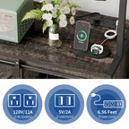 5-laags keukenrek met LED-lichtstrip, schuifdeur en ingebouwd stopcontact