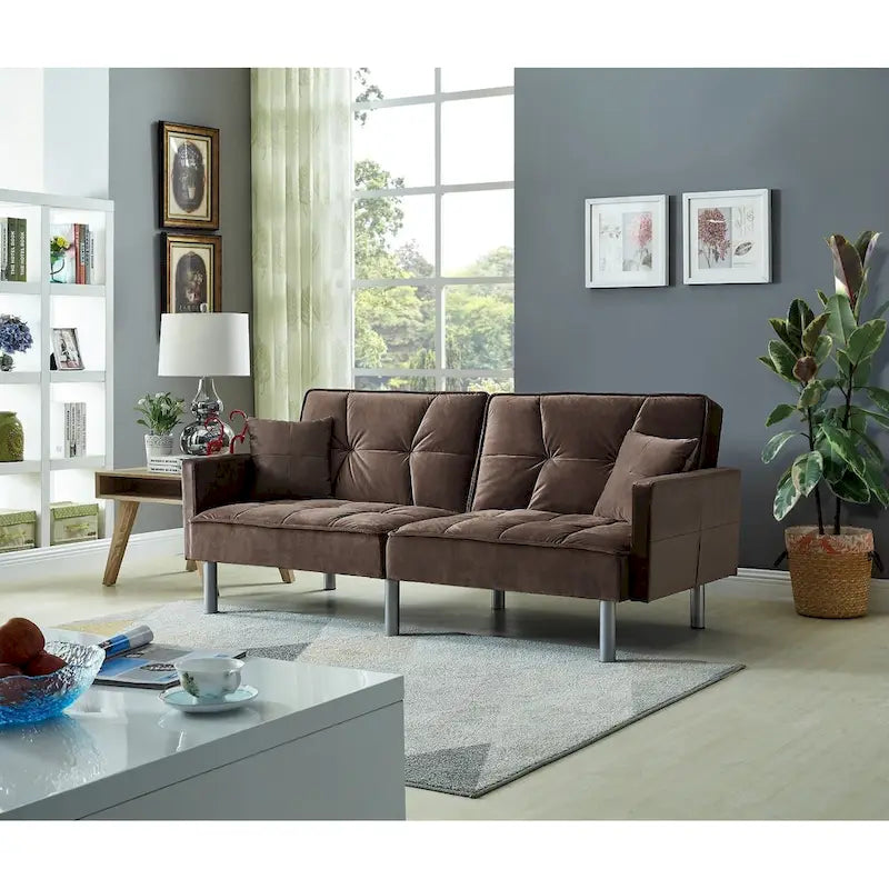 Fluwelen Mid-Century Slaapbank