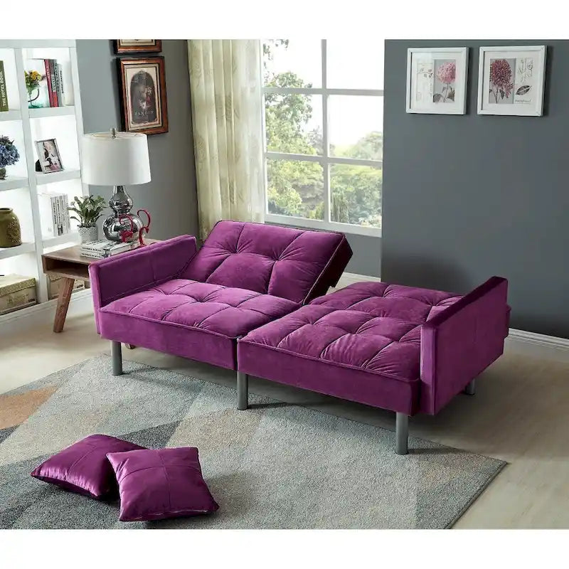 Fluwelen Mid-Century Slaapbank
