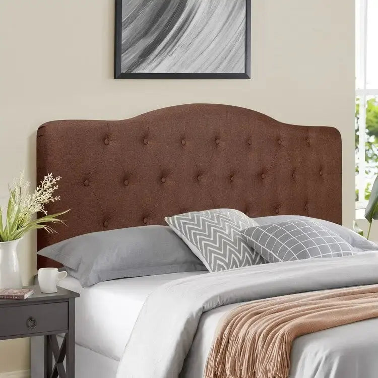 Gecapitonneerd hoofdeinde van stof, verstelbare hoogte, Queensize
