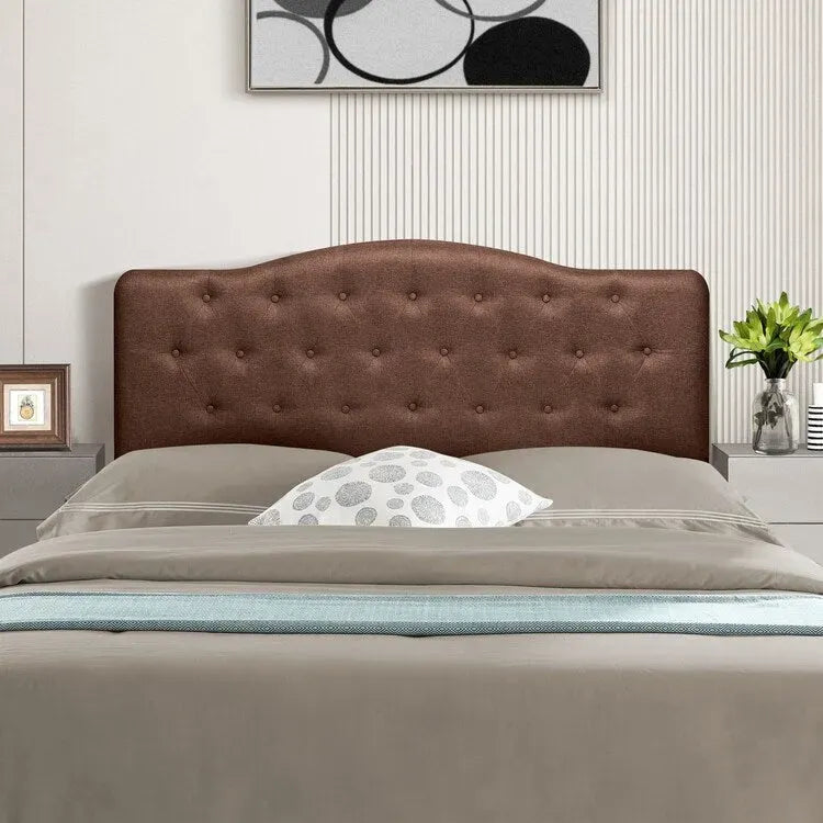 Gecapitonneerd hoofdeinde van stof, verstelbare hoogte, Queensize