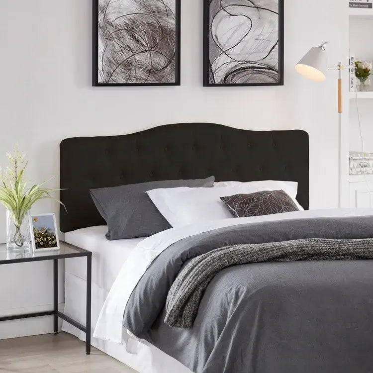 Gecapitonneerd hoofdeinde van stof, verstelbare hoogte, Queensize