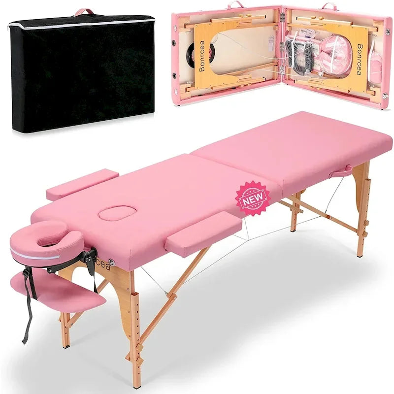 Draagbare opvouwbare massagetafel met draagtas