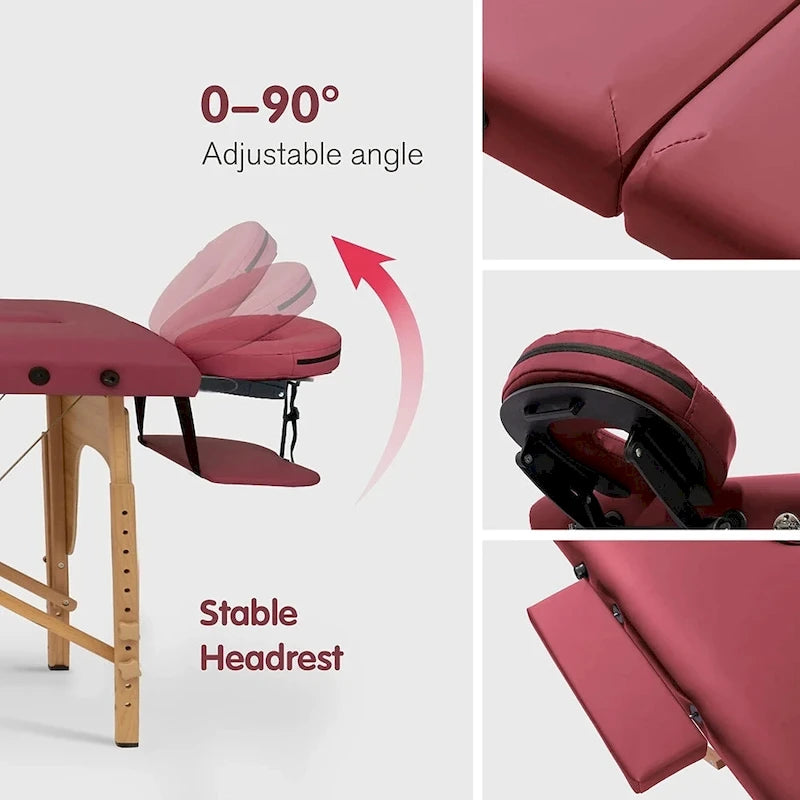 Draagbare opvouwbare massagetafel met draagtas