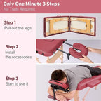 Draagbare opvouwbare massagetafel met draagtas