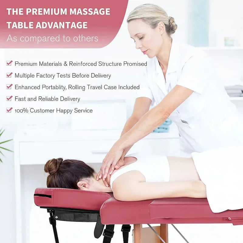 Draagbare opvouwbare massagetafel met draagtas