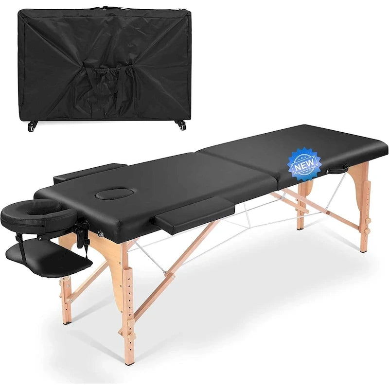 Draagbare opvouwbare massagetafel met draagtas