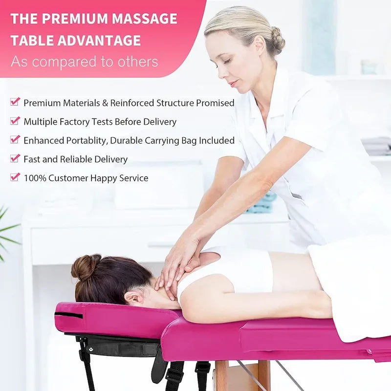 Draagbare opvouwbare massagetafel met draagtas