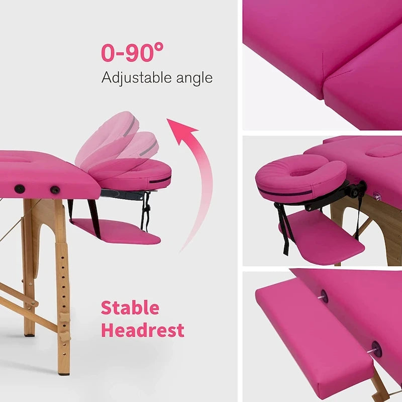Draagbare opvouwbare massagetafel met draagtas
