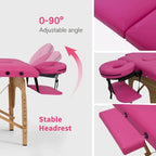 Draagbare opvouwbare massagetafel met draagtas