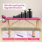 Draagbare opvouwbare massagetafel met draagtas