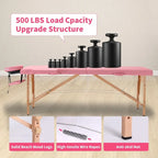 Draagbare opvouwbare massagetafel met draagtas