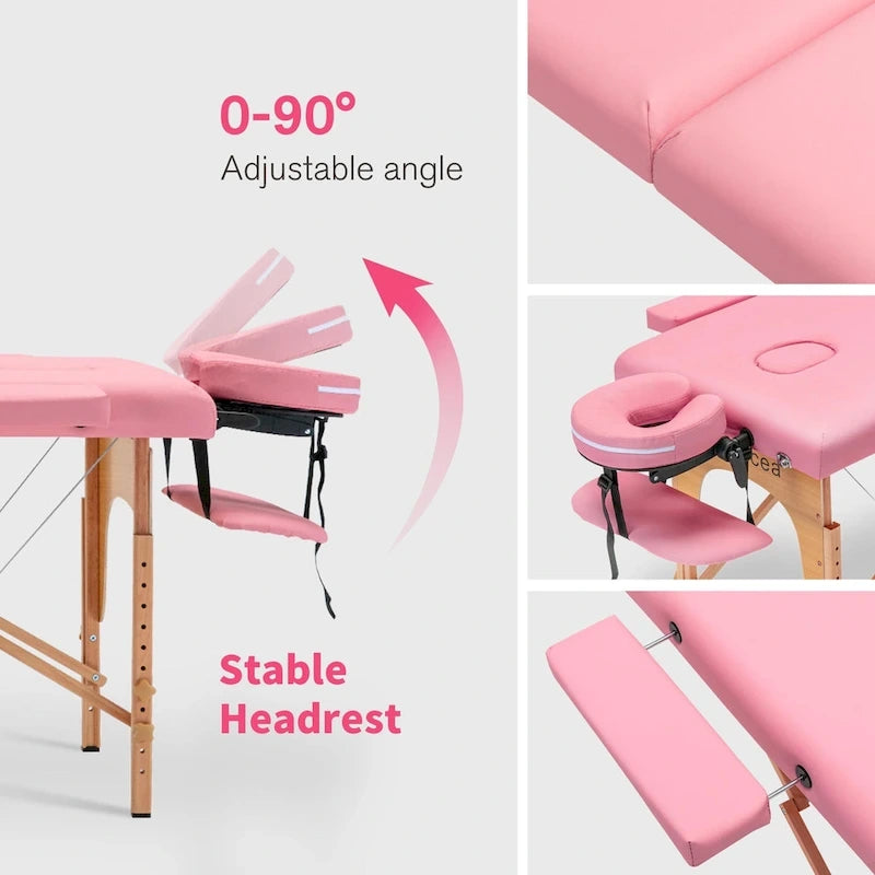 Draagbare opvouwbare massagetafel met draagtas