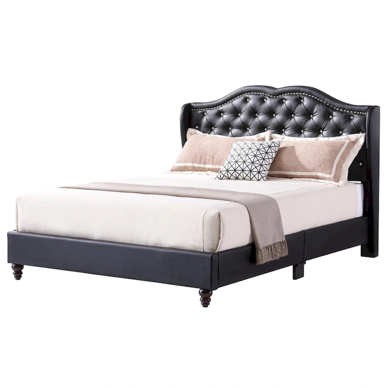 Jewel gestoffeerd bedframe met capitons