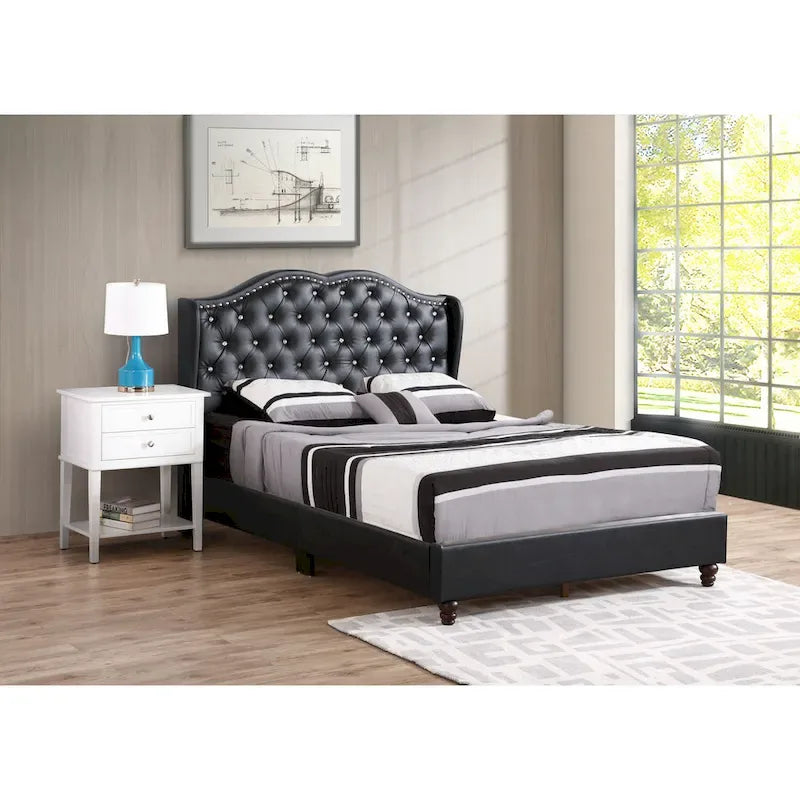 Jewel gestoffeerd bedframe met capitons