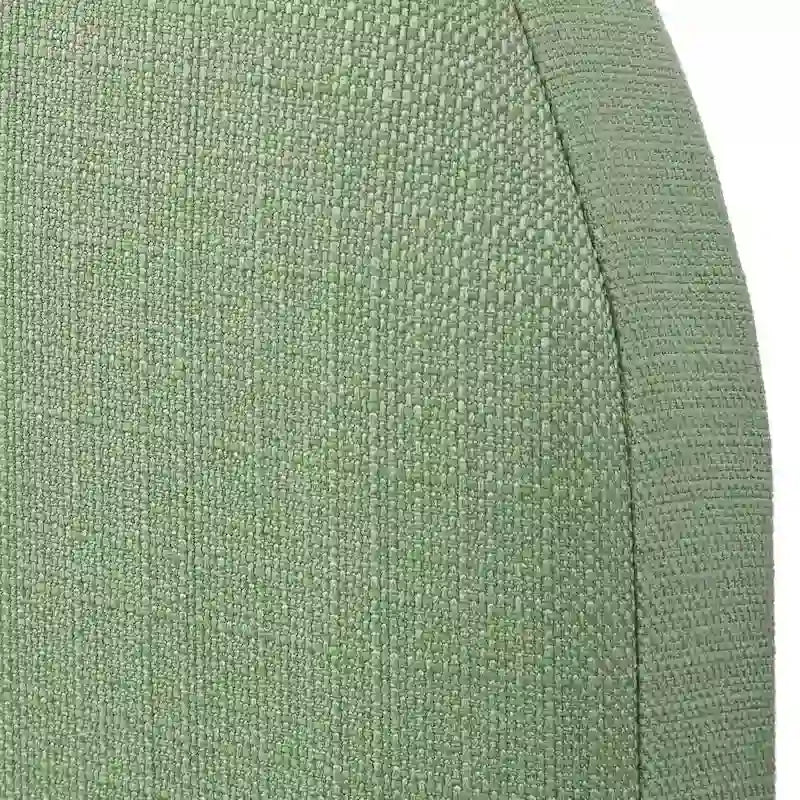 Gestoffeerd Queen Platformbed met Rond Hoofdeinde in Mid-Century Stijl