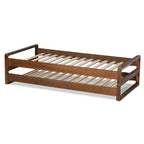 Uitschuifbaar tweepersoonsbed (uitbreidbaar tot kingsize) – Notenbruin