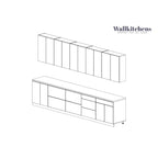 Modern Kitchen Cabinet Set â€?13 Ft Wide, 153x24, Multiple Colors