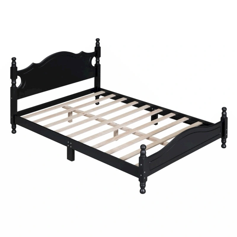 Houten bedframe met lattenbodem, tweepersoonsformaat