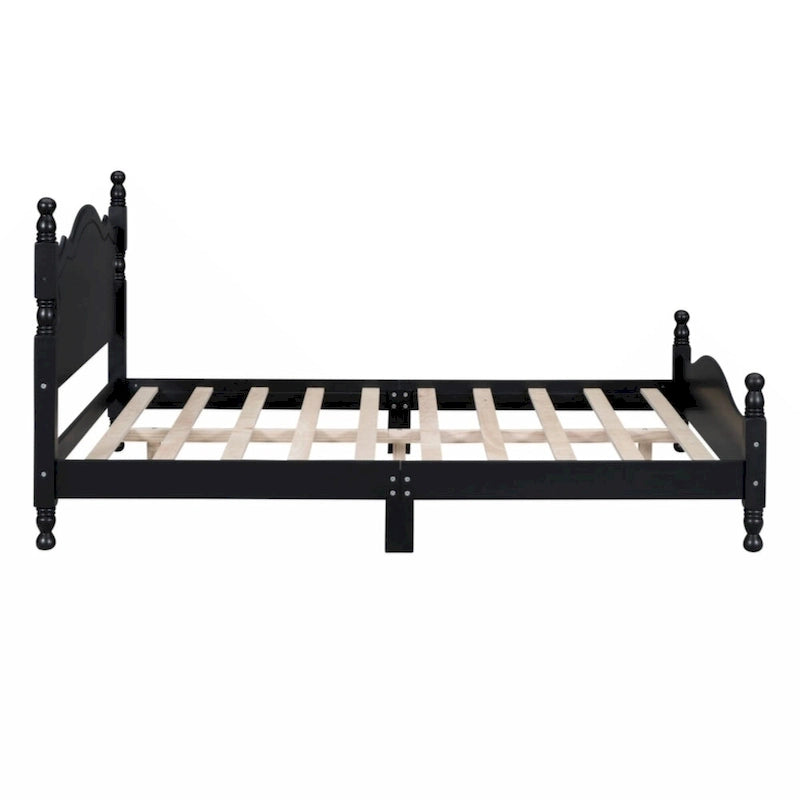 Houten bedframe met lattenbodem, tweepersoonsformaat