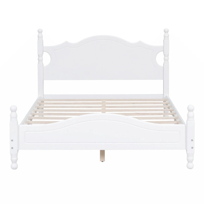Houten bedframe met lattenbodem, tweepersoonsformaat