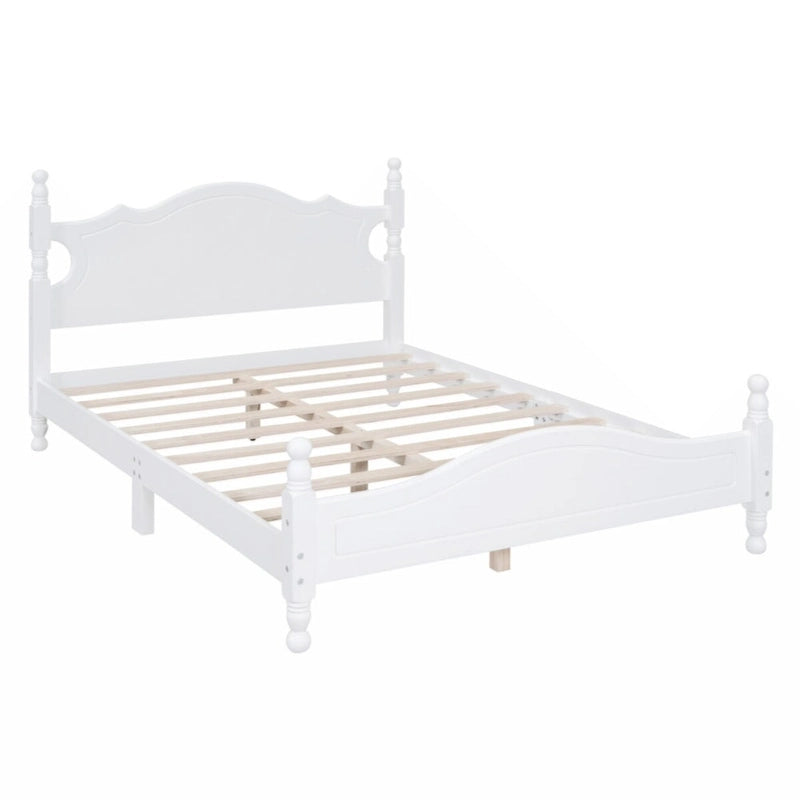 Houten bedframe met lattenbodem, tweepersoonsformaat
