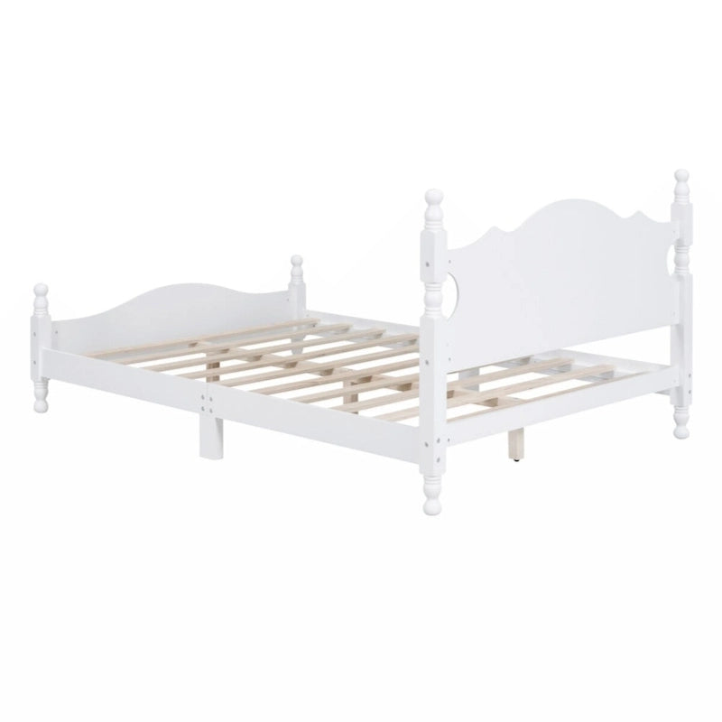 Houten bedframe met lattenbodem, tweepersoonsformaat