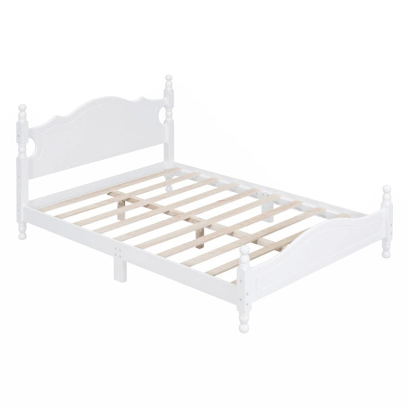 Houten bedframe met lattenbodem, tweepersoonsformaat