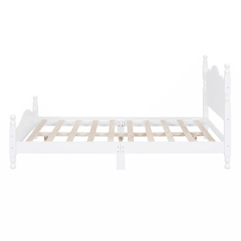 Houten bedframe met lattenbodem, tweepersoonsformaat