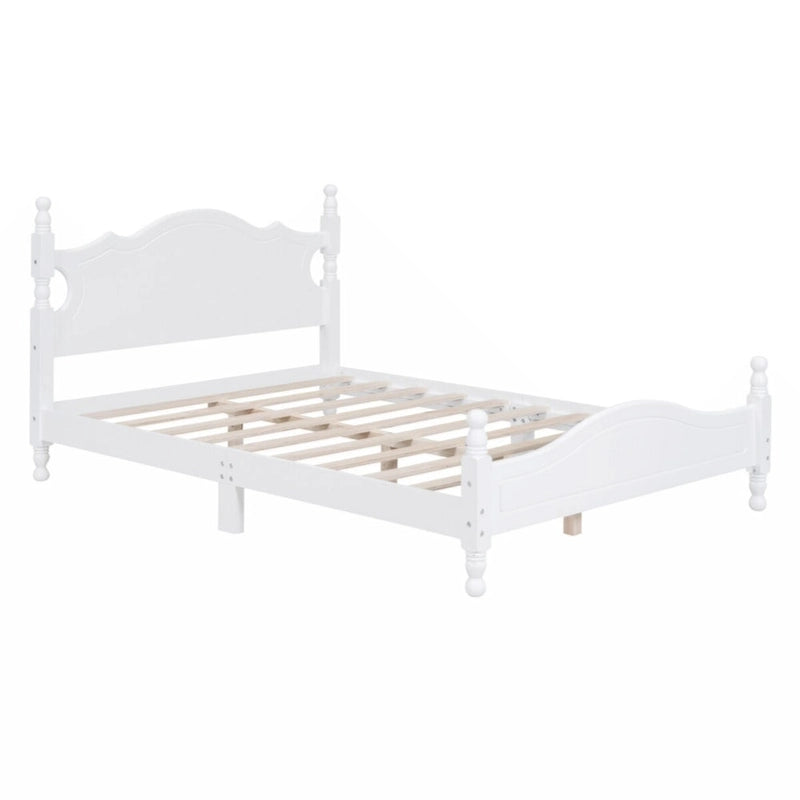 Houten bedframe met lattenbodem, tweepersoonsformaat