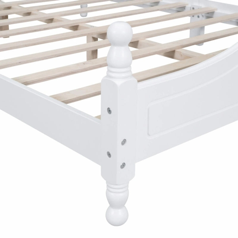 Houten bedframe met lattenbodem, tweepersoonsformaat
