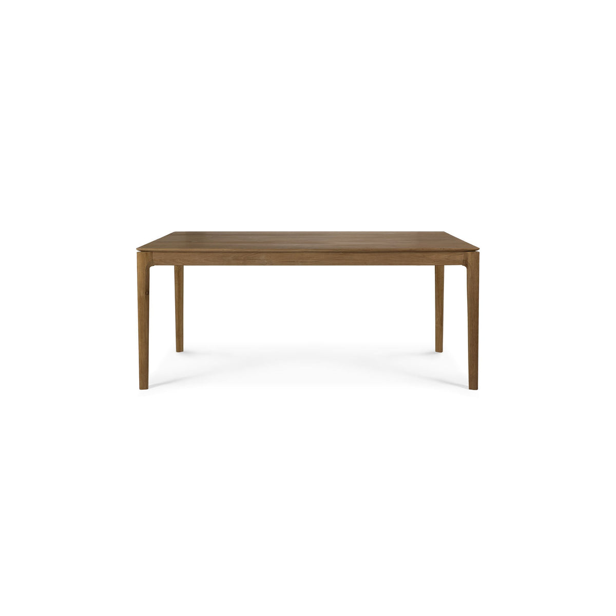 Natuurlijke teak uitschuifbare eettafel met verborgen verlengblad voor de eetkamer