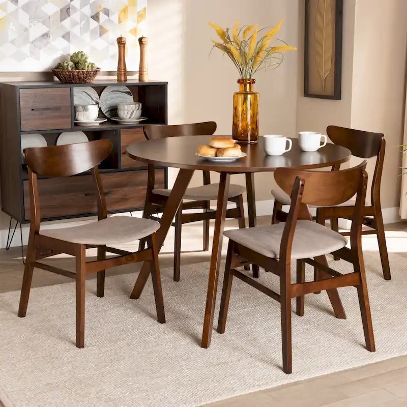 Philip Mid-Century Modern Transitional 5-delige eetkamerset