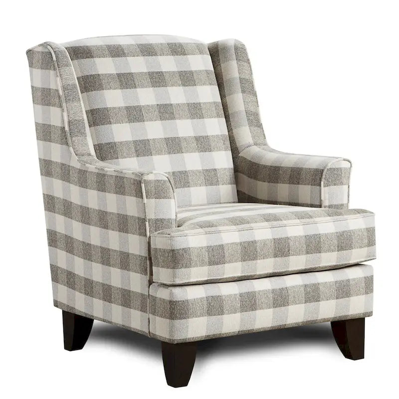 Buffalo Check Accentfauteuil – Gebroken wit & Grijs