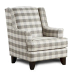 Buffalo Check Accentfauteuil – Gebroken wit & Grijs