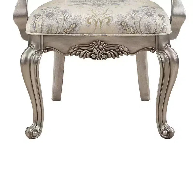 23.25 Ariadne eetkamerstoel fluweel & antieke platina afwerking - Acme Furniture