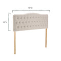 Upholstered King Headboard, Button Diamond Tufted Headboard with Adjustable Height ,Linen Fabric Padded Headboard
