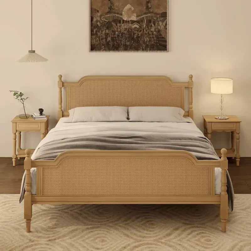 Rotan Platform Bedframe – Geen Boxspring Nodig